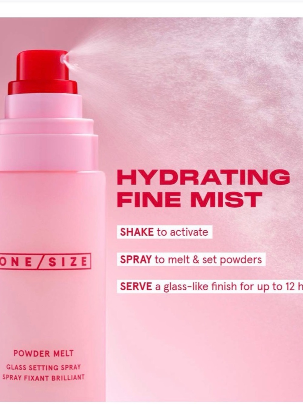 ONE/SIZE Powder Melt Glass Setting Spray - 100ml BRAND NEW - Picture 8 of 10